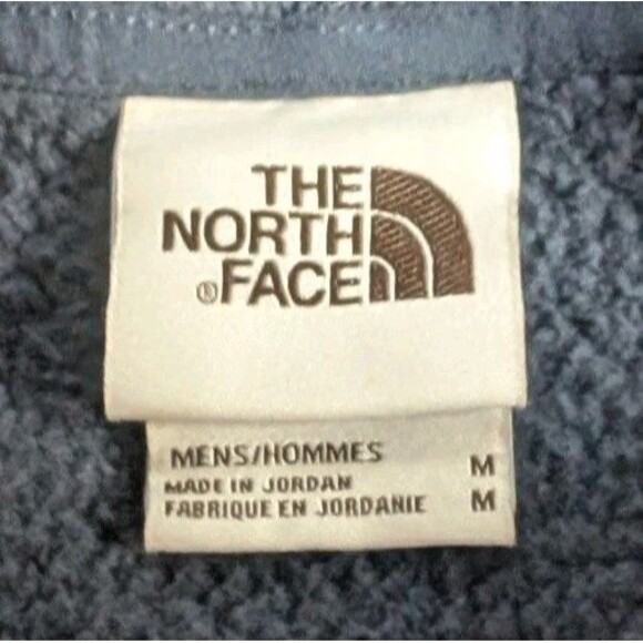 The North Face Curran Trail 1/4 Zip Hoodie Men's M Drawstring Waffle Knit Blue - Picture 3 of 8